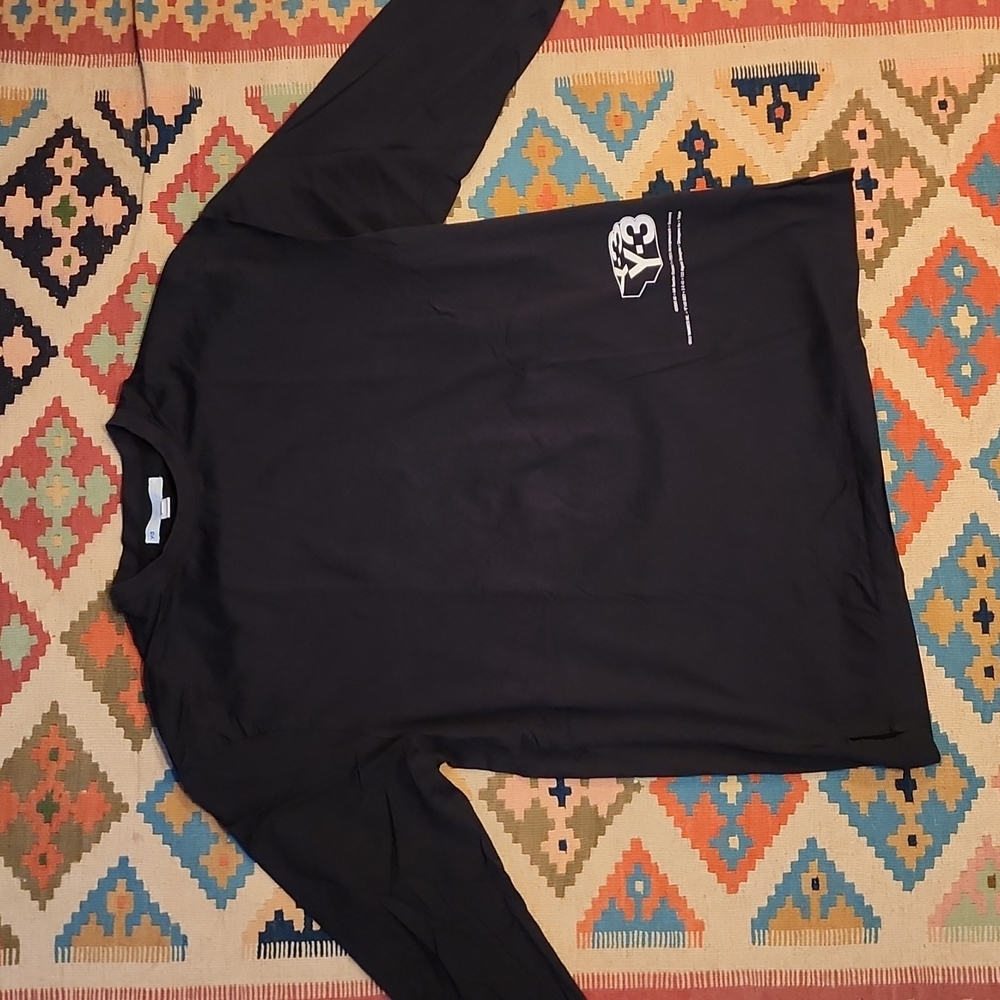 Y-3 3/4 Sleeve T-Shirt (Black, XL)